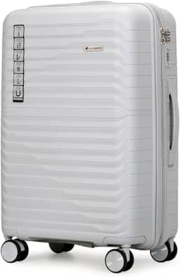 Mala Grande 32kg Viagem em Polipropileno Anti Impacto Zíper Anti Furto Rodas 360º - Portland - Allabard