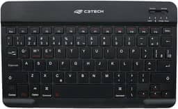Teclado C3Tech Sem fio Bluetooth K-BT40BK Preto MINI Formato slim ultrafino, ideal para tablets, Teclas baixas chocolate, Bateria Recarregável, Suporte a Windows, MacOS, iOS, Android