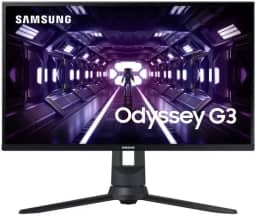 Monitor Gamer Samsung Odyssey 24", FHD, 144 Hz, 1ms, com ajuste de altura, HDMI, DP, VGA, Freesync, Preto, Série G3