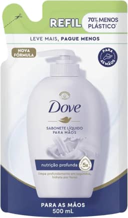 Dove Sabonete Líquido Para Mãos Nutrição Profunda Refil 500 ML