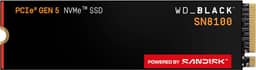 WD_BLACK Unidade de estado sólido interna SSD NVMe SN8100 de 2 TB - Gen 5 PCIe 5.0x4, M.2 2280, velocidades de leitura de até 14.900 MB/s, melhor para aplicativos de IA, jogos e edição de vídeo