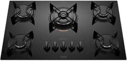 Cooktop 5 Bocas Preto com Mesa de Vidro e Tripla Chama Atlas U Top Bivolt