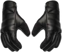 Luva Motoqueiro Proteção Contra Frio Manta Térmica Par Couro Premium