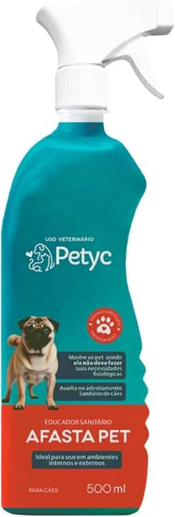 Afasta Pet Cães e Gatos 500 ml PETYC Repelente Adestrador Spray Produto Petshop Super Eficaz
