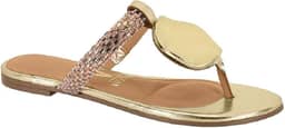 Sandalia Vizzano Rasteirinha Ref 6448.323.27122 Bege/ouro/dourado 039