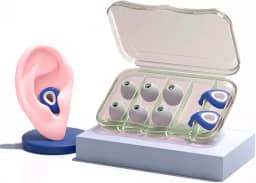 Tampão De Ouvido Protetor Auricular Com 3 Tamanhos De Plug (Azul)