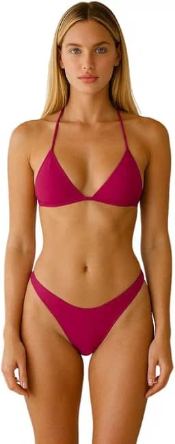 Biquíni Feminino com Bojo Removível Calcinha Fio Duplo Verão Moda Praia Asa delta Roberta