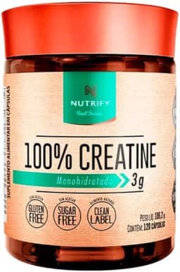 Creatina Monohidratada 120 Capsulas Creatine - Nutrify