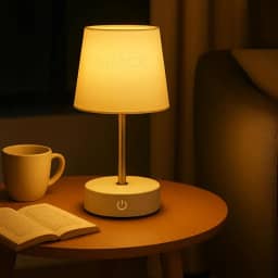 Abajur de Mesa LED Luminária Recarregável Toque Sensível, Portátil sem Fio, Design Minimalista Ideal para Quarto Escritório Estudo - SHACK