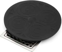 Protetor de Ralo Redondo Multiuso 17cm em PVC Preto Tampa Vedante para Ralos de Banheiro, Cozinha e Lavanderia Evita Mau Cheiro Baratas e Entupimentos