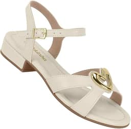 Sandália Infantil Menina Molekinha Saltinho Blocado Coração