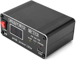 Medidor de onda permanente de energia digital swr 120w, 1.8-54mhz, medidor de ondas curtas, modos fm am ssb, suporte para medidor de energia, função de alarme swr alto