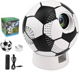 Mini Projetor 4K Ultra HD LED, USB, Controle Remoto, Branco, Ideal para Filmes, Jogos e Futebol, Correção Digital de Trapézio, 4096 x 2160 pixels, 10 x 10 x 20 cm