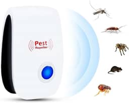 Repelente Eletrônico Ultrassônico Espanta Mosquitos Ratos Baratas Aranhas Formiga Moscas Insetos Seguro para Pets Humanos e Plantas Aparelho Elétrico