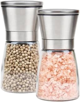 KIT 2 Moedor de Pimenta para Churrasco - Moedor de Sal Grosso em Inox para Cozinha e Mesa