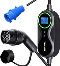 Infinity Carregador para Carro Elétrico Portátil 7KW 8-32A Cabo de 5M Tipo 2 Carros Elétricos e Híbridos,Uso interno/externo Com BYD Volvo Nissan, Envio de São Paulo, Brasil