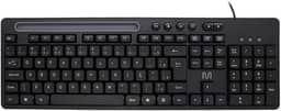 Teclado com Fio Multi USB com 6 Teclas Multimídia, Slot para Tablet até 10” e Teclas Silenciosas – Preto TC262