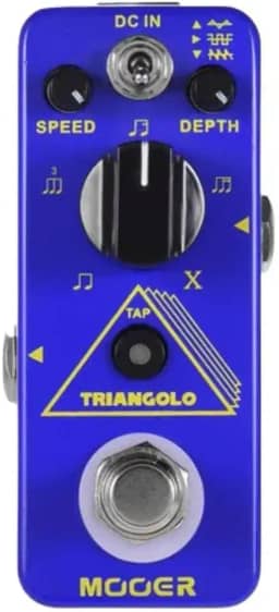Mooer Pedal Triangolo MTR3 | para Guitarra, Tremolo com 3 Formas de Onda, Tap Tempo, True Bypass, Carcaça Metálica Compacta