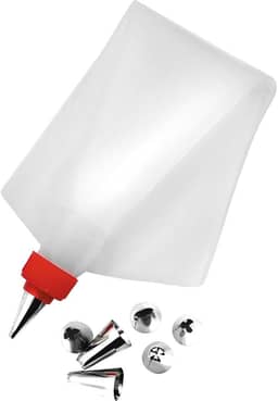 Tuut, Linha Confeitaria, Jogo com 7 Bicos para Confeirar em Inox e Saco de Glacê 35cm