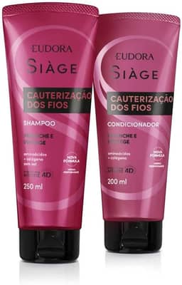 Eudora Kit Siàge Cauterização dos Fios: Shampoo 250ml + Condicionador 200ml