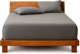 Decolab Jogo de Lençol 100% Algodão Premium Extra Macio - Roupa De Cama Antiácaro, Inclui Lençol Com Elástico (Forro) E Fronhas (Cinza-escuro, Queen Simples)