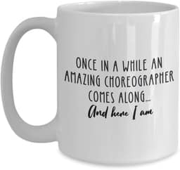 Caneca de café coreógrafo, caneca de apreciação de coreógrafo de dança, xícara de café especialista em coreografia, presente de coreógrafo personalizado, ideia de presente de aniversário de Natal (425 g)