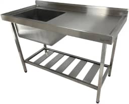 Pia De Inox Industrial 120x60x90 Cm Cuba Esquerda Nortinox