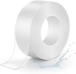 Fita Nano Dupla‑Face Transparente  Extra Forte, Reutilizável e Lavável – Fixação Sem Furos Para Parede Decoração Casa Escritório