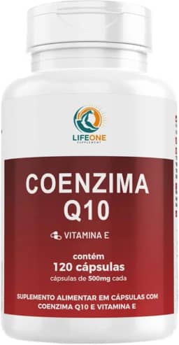 Life One Coenzima Q10 100mg, Vitamina E, 120 Cápsulas