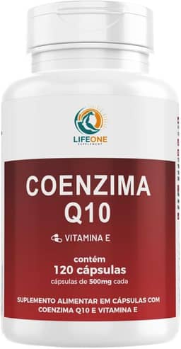 Life One Coenzima Q10 100mg, Vitamina E, 120 Cápsulas