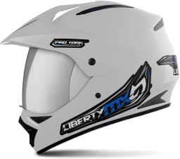 CAPACETE FECHADO PRO TORK LIBERTY MX VISION PRO BRANCO TAM. 60 VIS. ESPELHADA