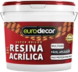 Resina Acrílica Incolor 1L Base Água Incolor Euro decor Premium