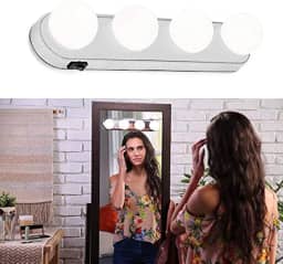 Luz de Espelho Maquiagem Camarim Led 4 Lampadas Sem Fio
