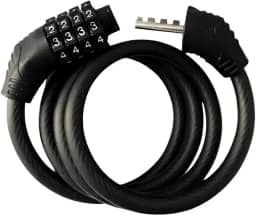 Cadeado Bike Trava para Bicicleta Com Senha Numérica 4 Dígitos Segredo Segurança Cabo De Aço Reforçado 1 Metro Proteção Anti Furto Moto Capacete