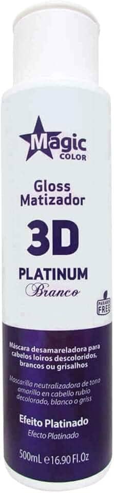 Magic Color Pro Matizador 3D Platinum Branco 500Ml (Efeito Platinado)