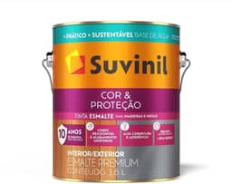 Tinta para madeiras e metais esmalte brilhante seca rapido 0.9L - Gelo - 53704569, Suvinil Tintas