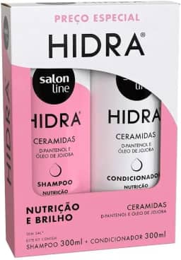Salon Line, Kit Shampoo e Condicionador, Hidra Nutrição e Brilho, Vegano - Todos os Tipos de Cabelos, 300 ml cada