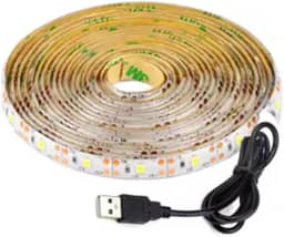 Fita De LED USB 30 LEDs 5V IP65 6000K 7,5W 3 Metros