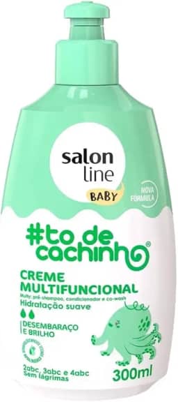 Salon Line, Creme Multifuncional, ToDeCachinho, Baby, Vegano - Cabelos Ondulados, Cacheados e Crespos, 300 ml