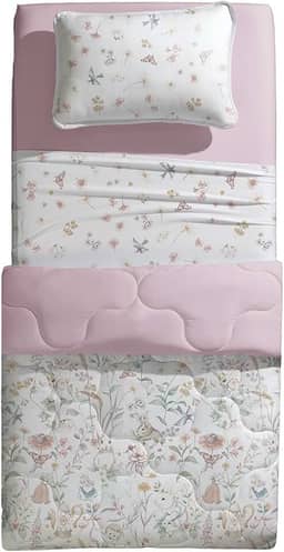 Edredom Mundo Kids Malha antim - Jardim Mágico - Solteiro