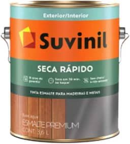Tinta Suvinil para madeiras e metais esmalte brilhante seca rapido 3,6L - Gelo - 53698686