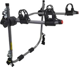 Suporte para bike Transbike 2 bicicletas POP Prata tira Preta Sedan Hatch