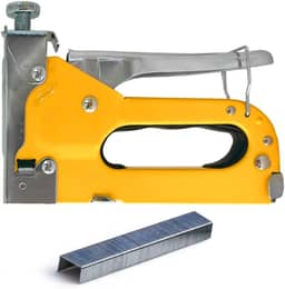 Grampeador Tapeceiro Profissional Madeira Tapeçaria com 100 Grampos