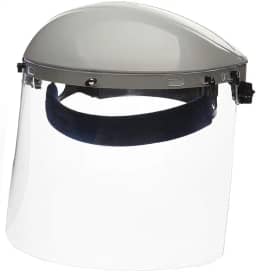 Sellstrom Advantage Face Shield - Máscara Leve Com Coroa E Arnês De Cabeça Com Catraca, Para Trabalho, Retificação, Corte - Ansi Z87.1 - Janela De Policarbonato Transparente Sem Revestimento