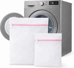 Kit 2 Sacos Para Lavar Roupas Delicadas Na Máquina De Lavar Com Zíper Perfeito Para Roupas Íntimas Proteção Contra Danos e Desgaste