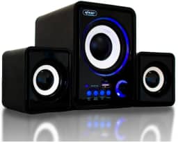 Sistema de Som 2.1 com Subwoofer, Bluetooth, USB, SD Card, Entrada P2, Preto