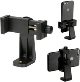 Suporte Adaptador d Telefone Celular iPhone Samsung Motorola Xiaomi 360 Graus Giratório Rotativo Horizontal Vertical Clipe p/Tripé IMAGEMTECH I2 ITWO