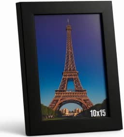 Kit 3 Porta-Retratos 10x15 Moldura Madeira Preto com Vidro para Foto Decoração Sala Escritório Quarto Premium IMPORT&SHOP (3, 10 x 15)