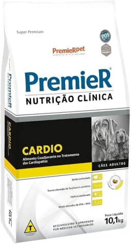 Ração Premier Nutrição Clínica Cardio Para Cães Adultos Raças Médias e Grandes 10,1kg