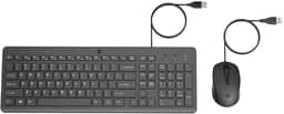 Combo de Teclado e Mouse USB HP 150 - Plug and Play, com Digitação Silenciosa, Confortável e Precisa, Mouse com DPI de 1600, Layout ABNT2, Preto (240J7AA)